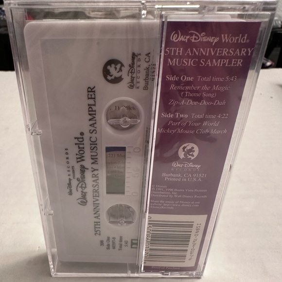 Disney World 25th Anniversary Music Sampler Promo Cassette AmEx SEALED - Picture 2 of 3